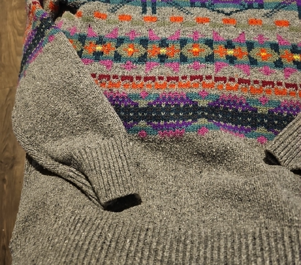 Chaps Sweater Multicolor Pattern Crew Neck Medium… - image 2